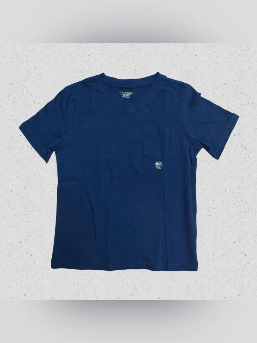 Toughskins Boy’s Dark Blue V-Neck Pocket Tee